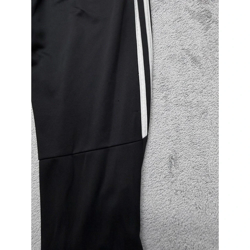 Adidas Track Pants Youth Large Black Three Stripes Ankle Zip Soccer Training‎